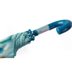 Paraguas infantil azul celeste con estampado de flores