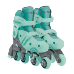 Patines evolutivos 2 en 1 para patinar en linea - Talla 26-29 color menta