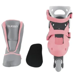 Patines evolutivos 2 en 1 para patinar en linea - Talla 30-33 color rosa pastel