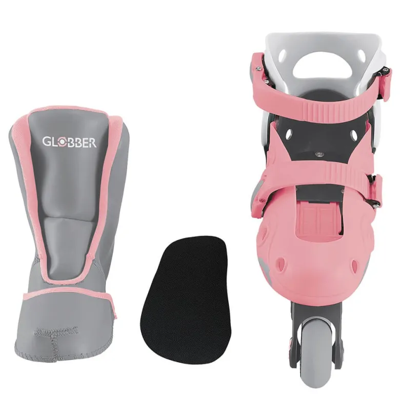 Patines evolutivos 2 en 1 para patinar en linea - Talla 30-33 color rosa pastel