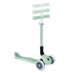 Patinete ecológico, plegable y con luces Junior – Pistacho