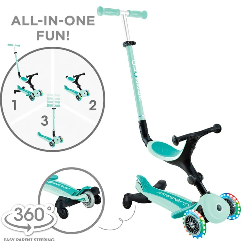 Patinete GO UP ACTIVE LUCES 360º - Menta
