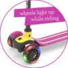 Patinete scotti glow rosa