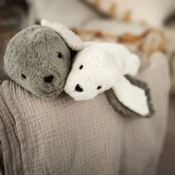 Peluche y almohada calentable – Foca Blanca Pequeña