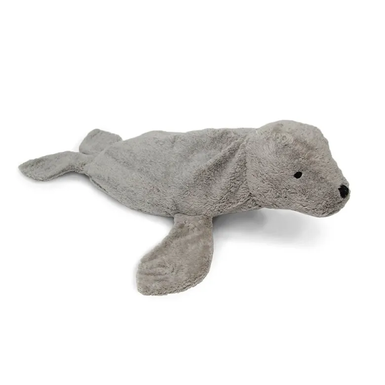 Peluche y almohada calentable – Foca Grande Gris