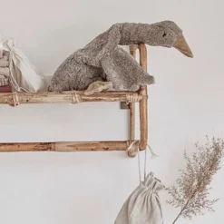 Peluche y almohada calentable – Ganso Pequeño Gris