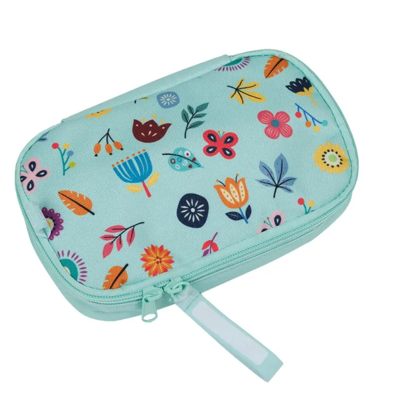 Portabocadillos infantil con diseño de flores