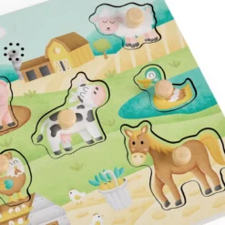 Puzle encajable musical de madera – Farm Friends