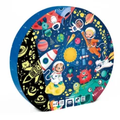 Puzle esférico gigante de 100 piezas que brilla en la oscuridad – Solar System Adventure