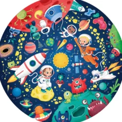Puzle esférico gigante de 100 piezas que brilla en la oscuridad – Solar System Adventure