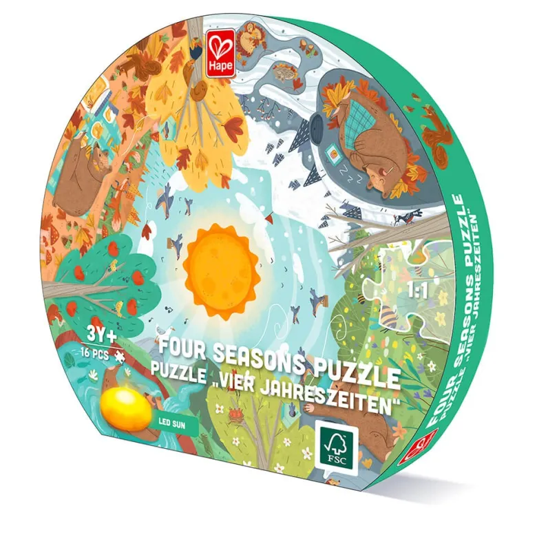 Puzle gigante circular iluminado de 16 piezas – Las 4 estaciones