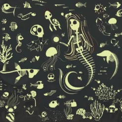 Puzle gigante de 100 piezas que brilla en la oscuridad – Mermaid Treasure