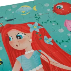 Puzle gigante de 100 piezas que brilla en la oscuridad – Mermaid Treasure