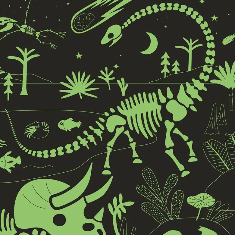 Puzle gigante de 100 piezas que brilla en la oscuridad – Dinosaurs