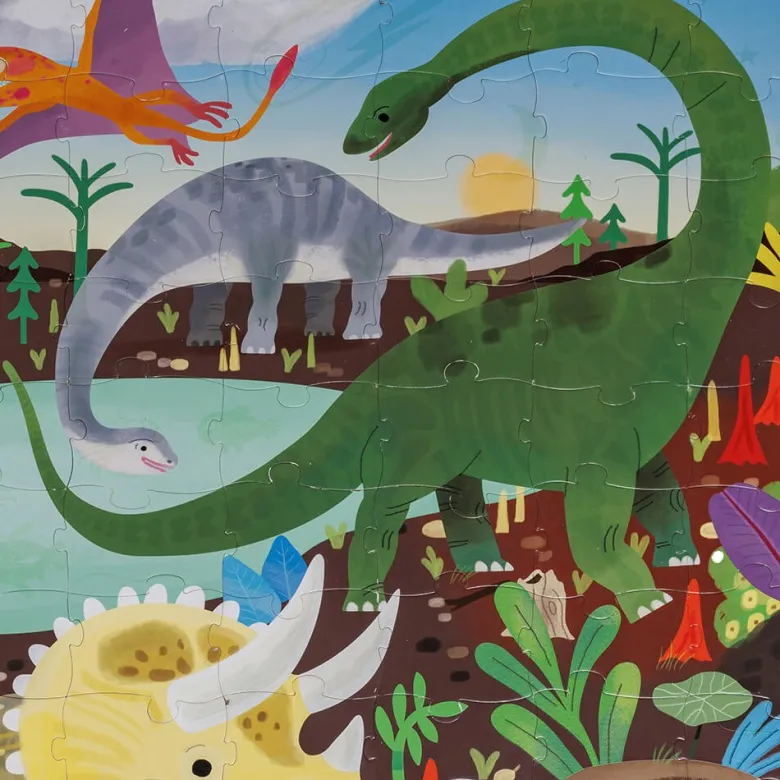 Puzle gigante de 100 piezas que brilla en la oscuridad – Dinosaurs