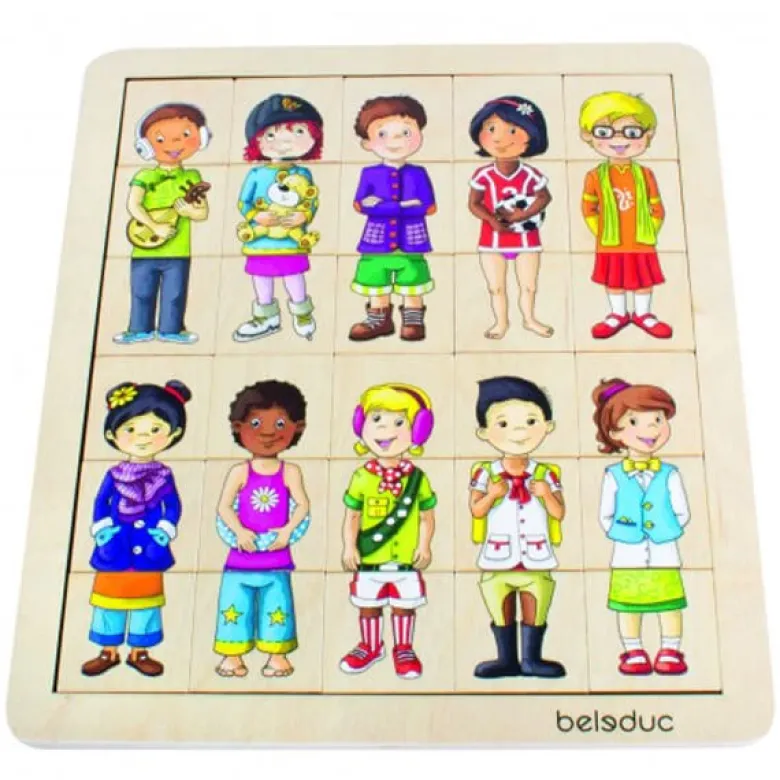 Puzle niños del mundo "Match & Mix"