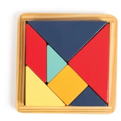Puzle y encajable de madera Montessori 2 en 1