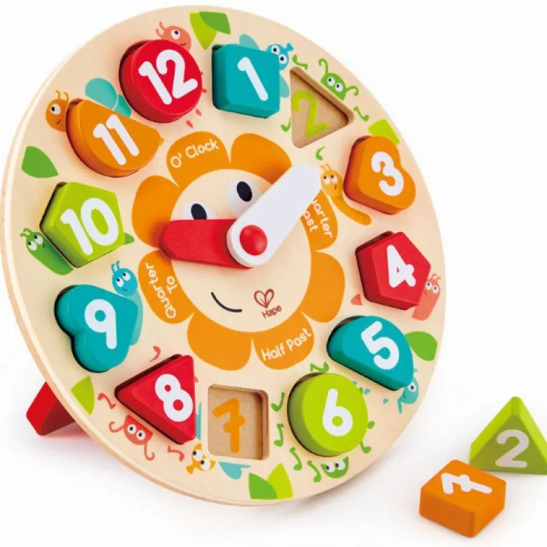 Puzzle encajable horas inglés