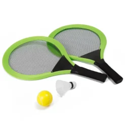 Raquetas de bádminton de tela con dos pelotas
