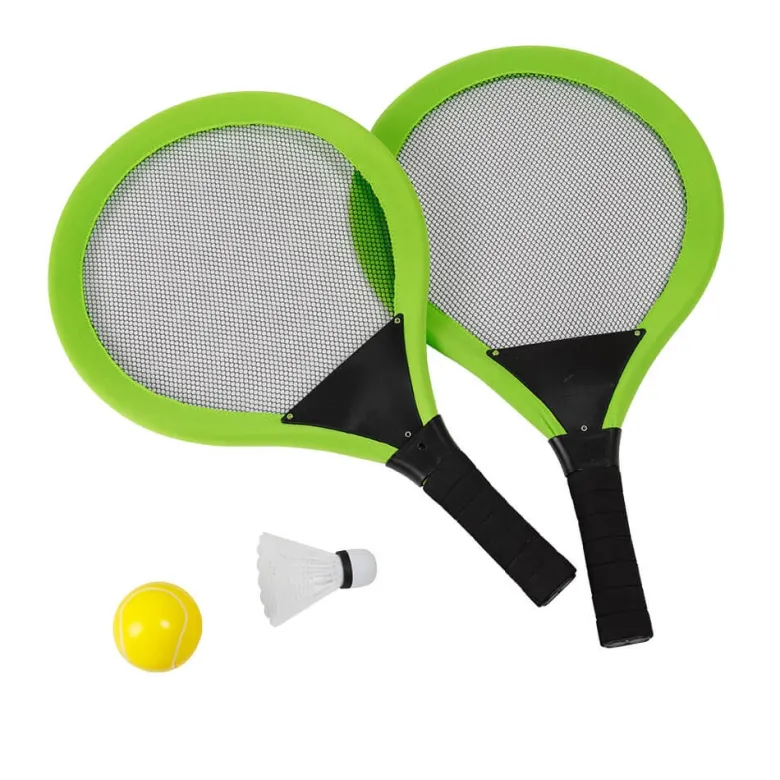 Raquetas de bádminton de tela con dos pelotas