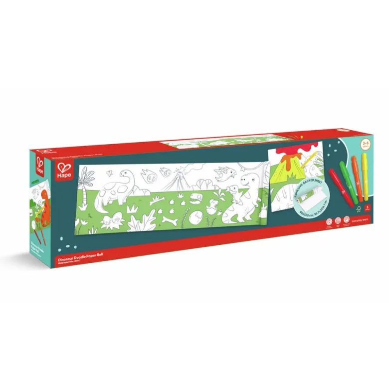 Rollo de Papel para Garabatos de Dinosaurios