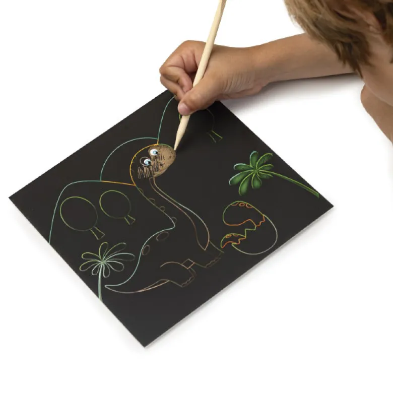 Scratch art dinosaurios