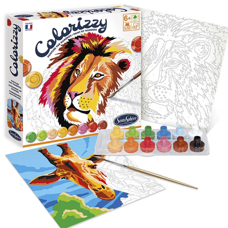 Set colorerar colorizzy por números savana