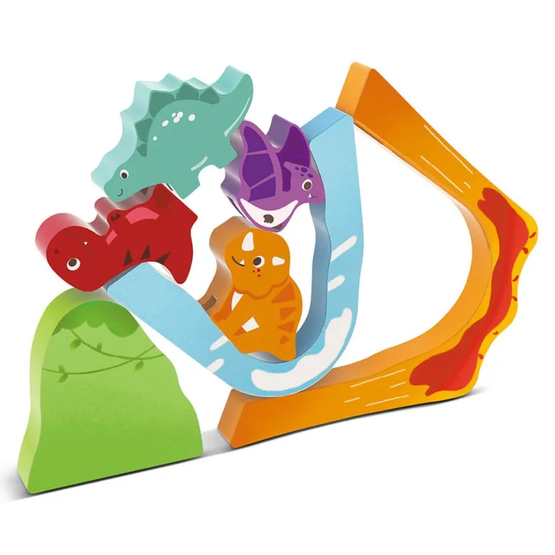 Set de Juego Tren de Dinosaurios con Cubo
