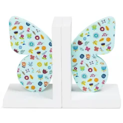 Sujetalibros infantil original y decorativo de madera con forma de mariposa