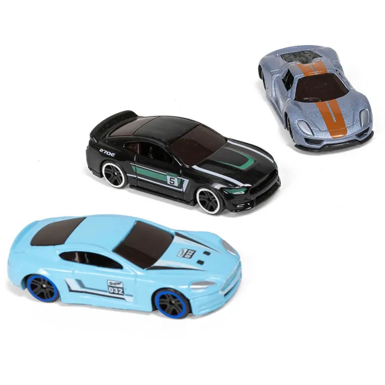 Surtido 5 coches de carreras Fast Racing Metal Cars