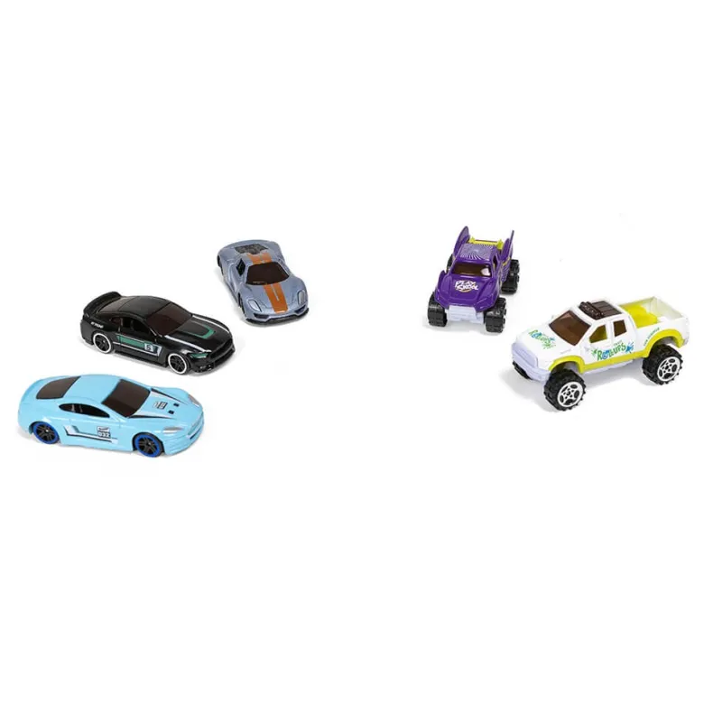 Surtido 5 coches de carreras Fast Racing Metal Cars
