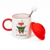 Taza de cerámica de 420ml con diseño navideño - Zorro