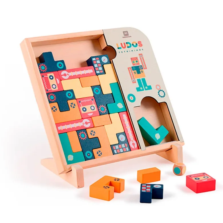 Tetris de madera con múltiples opciones de juego