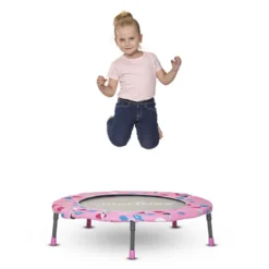 Trampolín 3 en 1 rosa