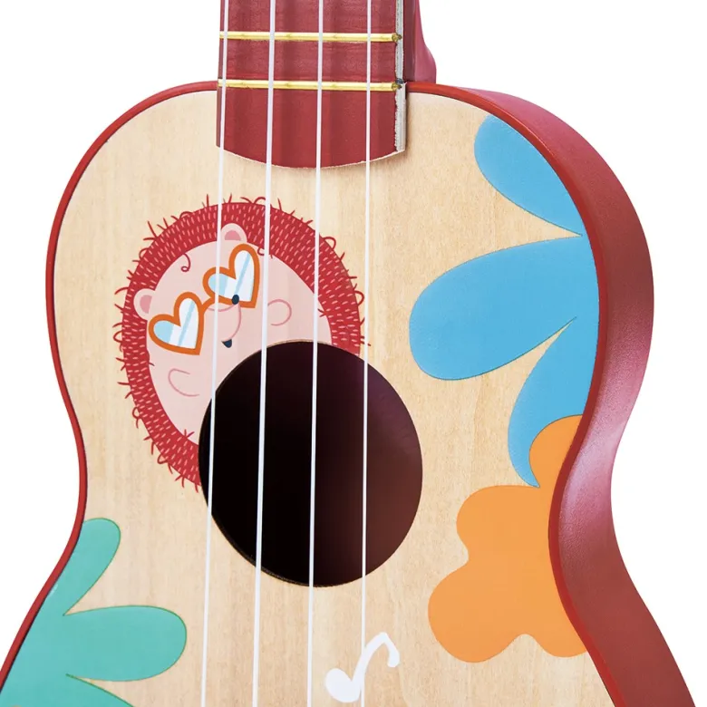 Ukelele realista de 56 cm con 4 cuerdas ajustables