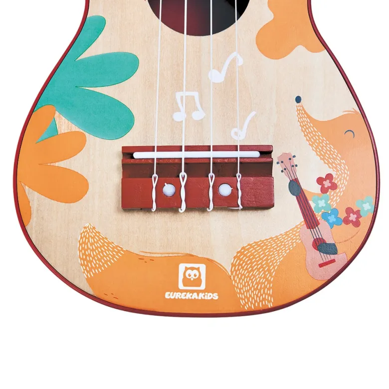 Ukelele realista de 56 cm con 4 cuerdas ajustables