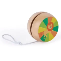 Yoyo de madera tradicional con diseño de animales