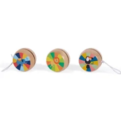 Yoyo de madera tradicional con diseño de animales